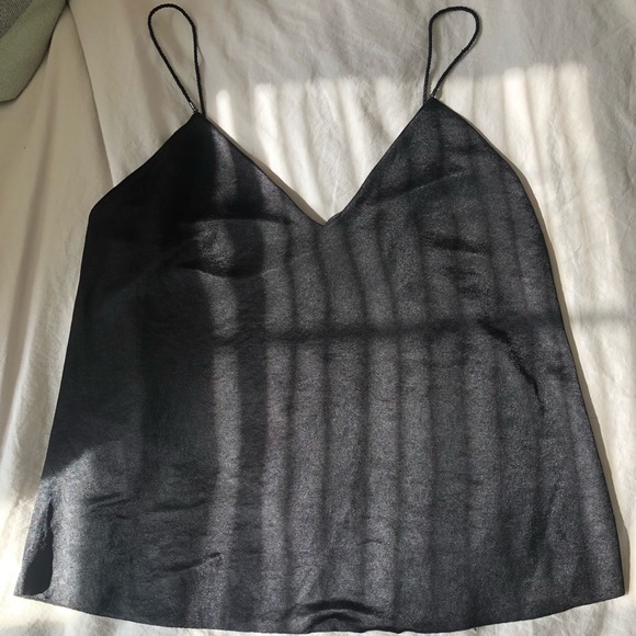 Silk Zara, Rope Strap Tank-Top (Small, Black) - Picture 3 of 3